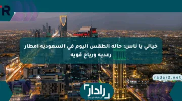 خيالي يا ناس: حالة الطقس اليوم في السعودية أمطار رعدية ورياح قوية